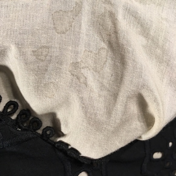 Maeve Anthro Eyelet Babydoll Dress Black Lined XS - Picture 8 of 8